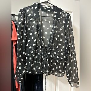 Polka-Dot Abercrombie blouse - size large